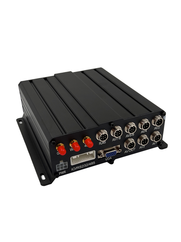 A black 8-Channel AI MDVR with multiple ports on the front.
