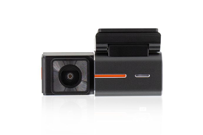 A black 2-channel 2K dashcam