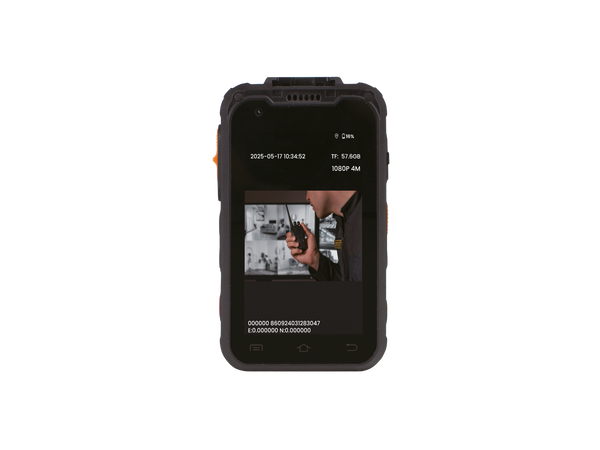 Black Body Camera with orange and red buttons