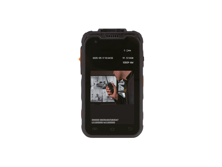 Black Body Camera with orange and red buttons